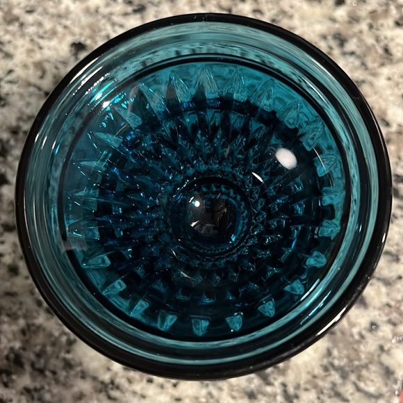 RARE BLUE CANDY DISH🍬INDIANA GLASS CO. MT. VERNON VINTAGE 40’s-60’s - Picture 8 of 13
